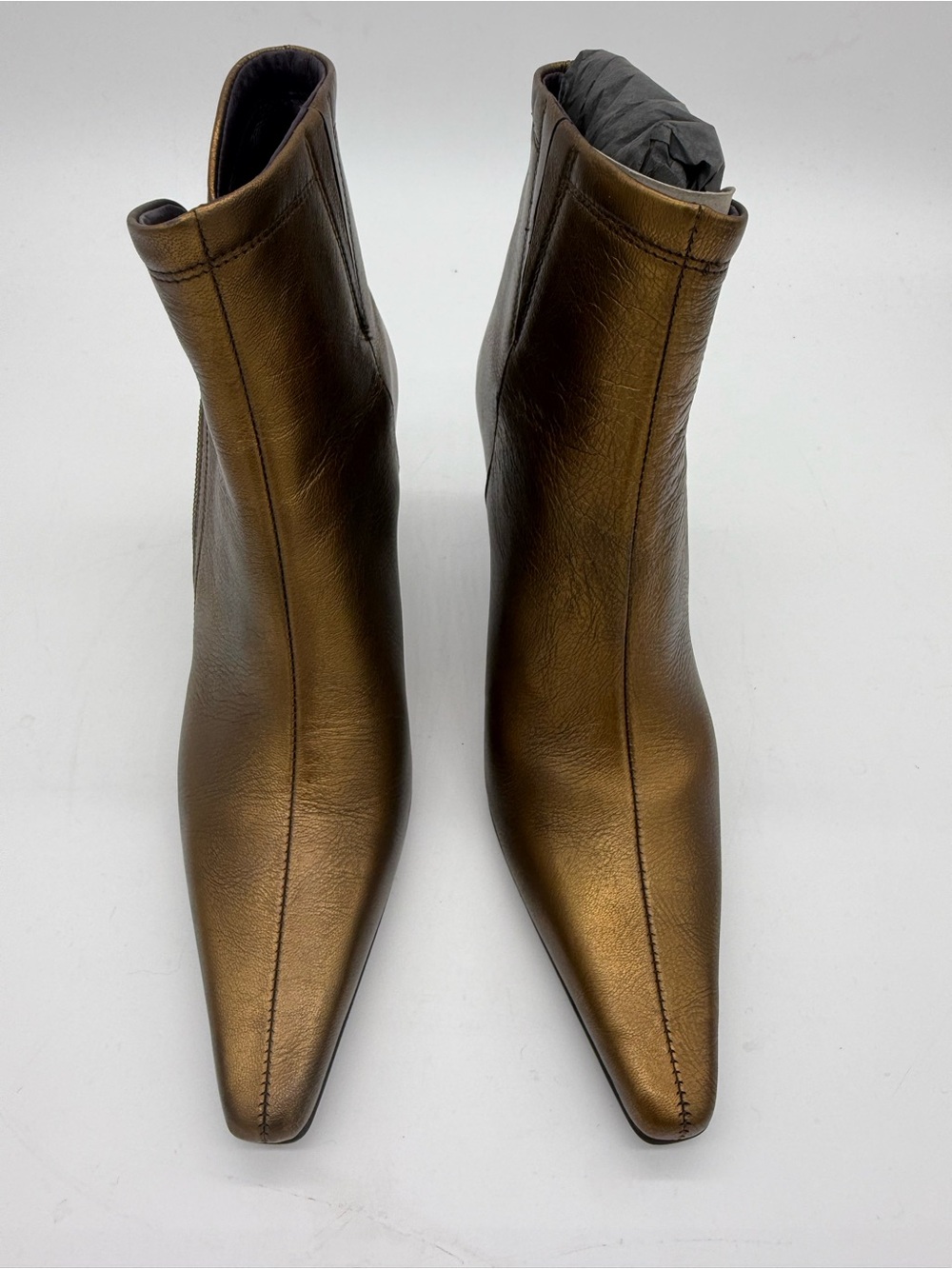 Women’s Donald Pliner Bronze Leather Boots Booties NIB New